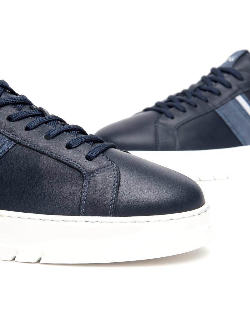 NEROGIARDINI Sneakers nerogiardini uomo e500721u pelle avio P25 E500722U 200 SAVAUGE BLU 