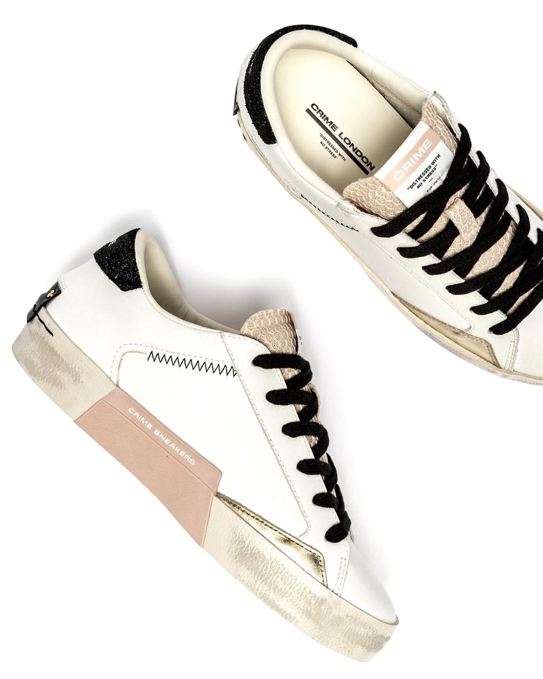 CRIME LONDON Sneakers crime london donna distressed ivory shadow a25 DISTRESSED 25001AA8B 