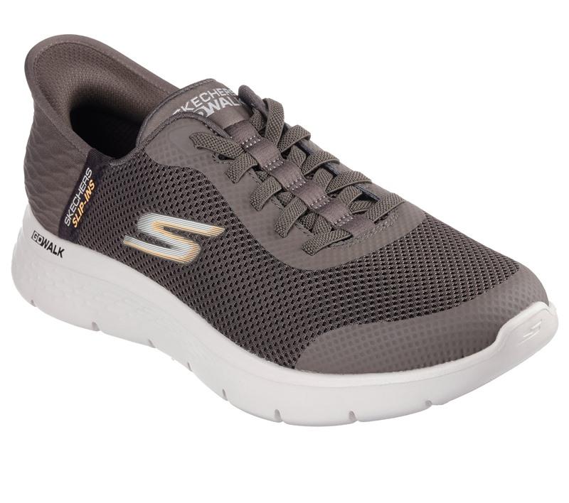 SKECHERS Sneakers Skechers uomo go walk flex 216324 brown pe25 216324 BRN GO WALK SLIP INS 