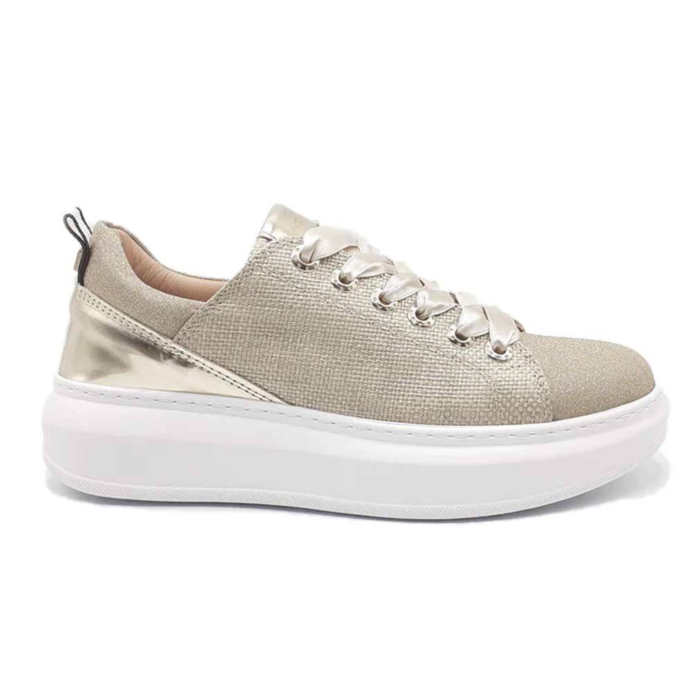 LORENZO MARI Sneakers Lorenzo Mari donna Rafia multiplatino<BR/><BR/> BEATRICE RAFIA MULTIPLATINO 
