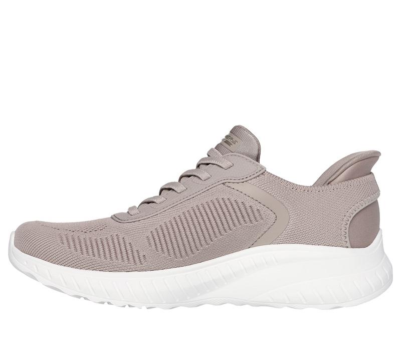 SKECHERS Sneakers Skechers donna 117497TPE bobs slip ins sport squad taupe pe25 117497 TPE BOBS SQUAD SLIP INS 