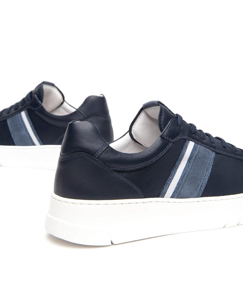 NEROGIARDINI Sneakers nerogiardini uomo e500721u pelle avio P25 E500722U 200 SAVAUGE BLU 