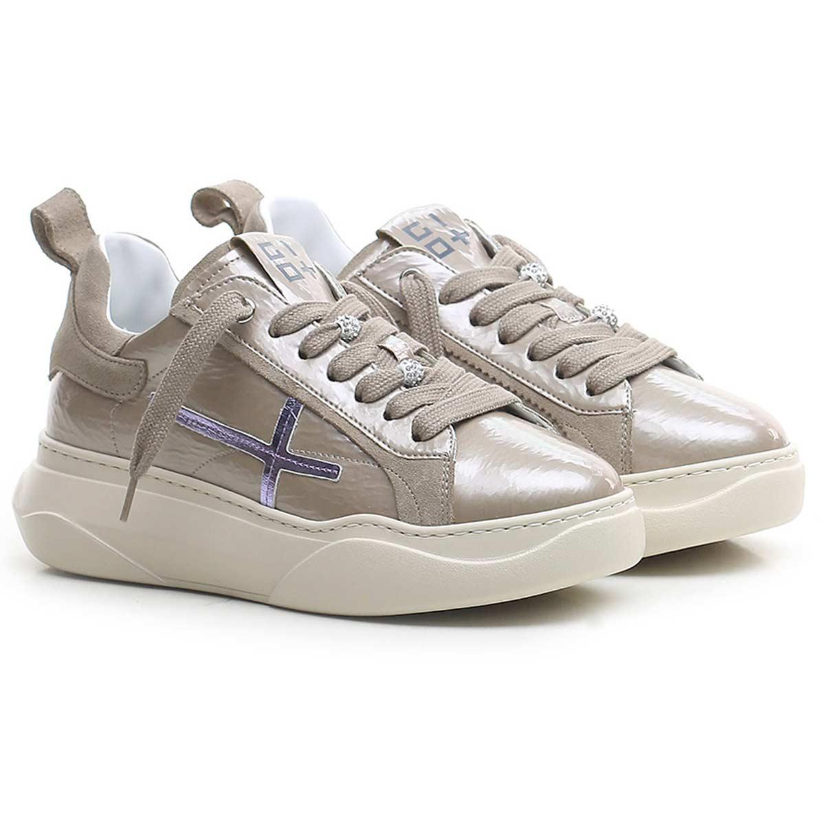 GIO+ Sneakers Gio+ donna Giada 66V tortora GIADA66V COMBI GOLD 