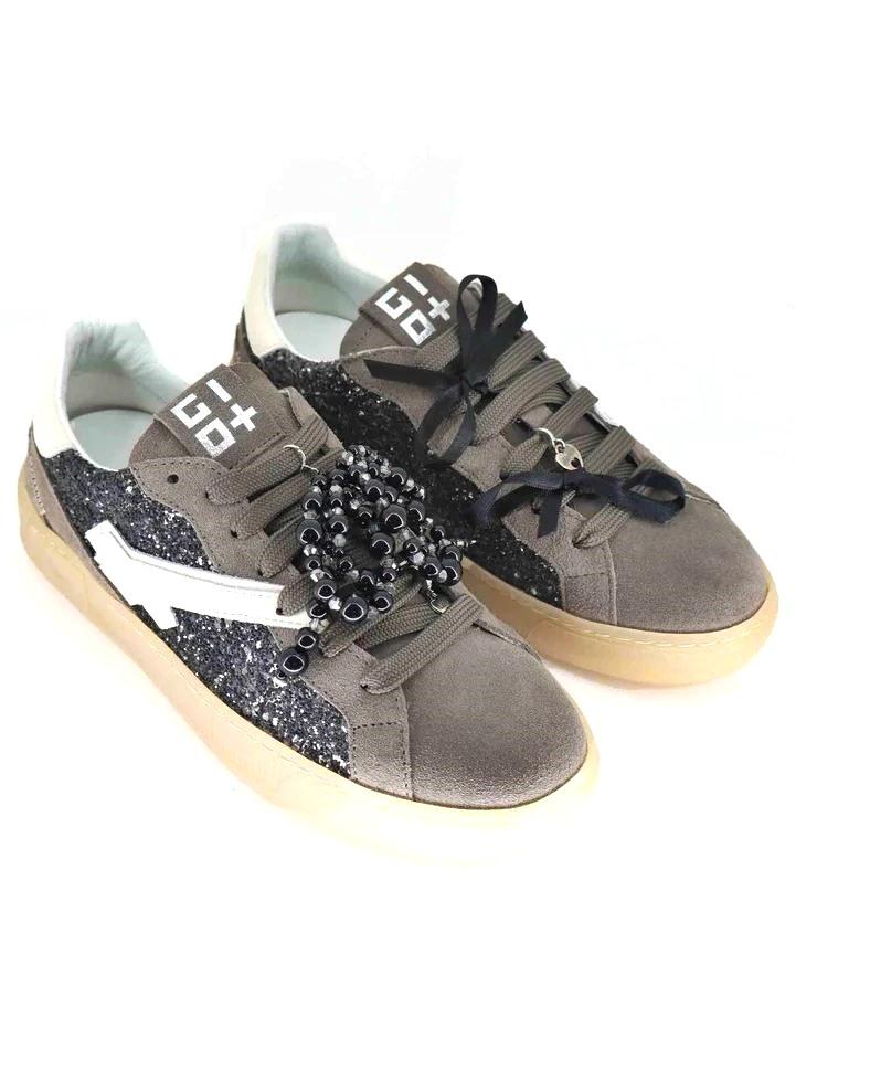 GIO+ Sneakers gio+ donna blue44a combi glitter grey a25 BLUE44A COMBI GLITTER GREY 