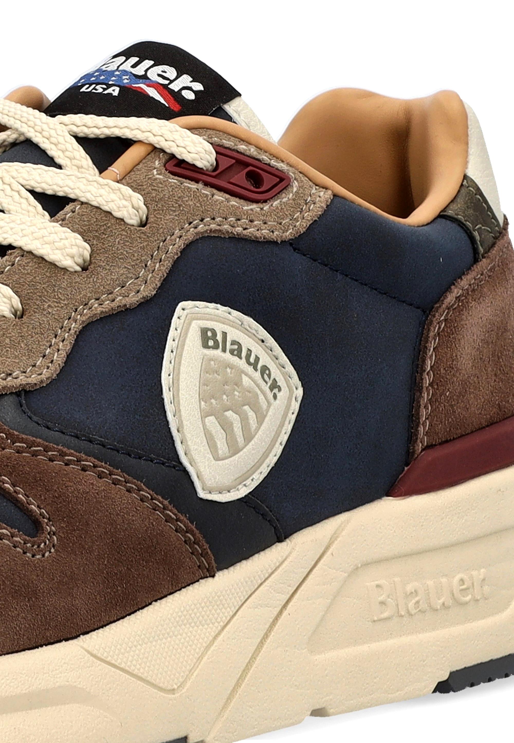 BLAUER Sneakers blauer uomo F5ray02 navy brown a25 F5RAY02/NUS NVY/DKB NAVY DARK BROWN 