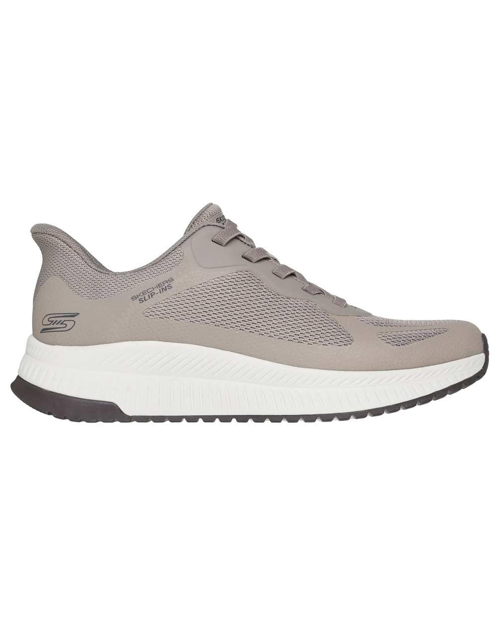 SKECHERS Sneakers Skechers uomo 118423 Bobs taupe scuro 118423 DKTP BOBS SQUAD 4 