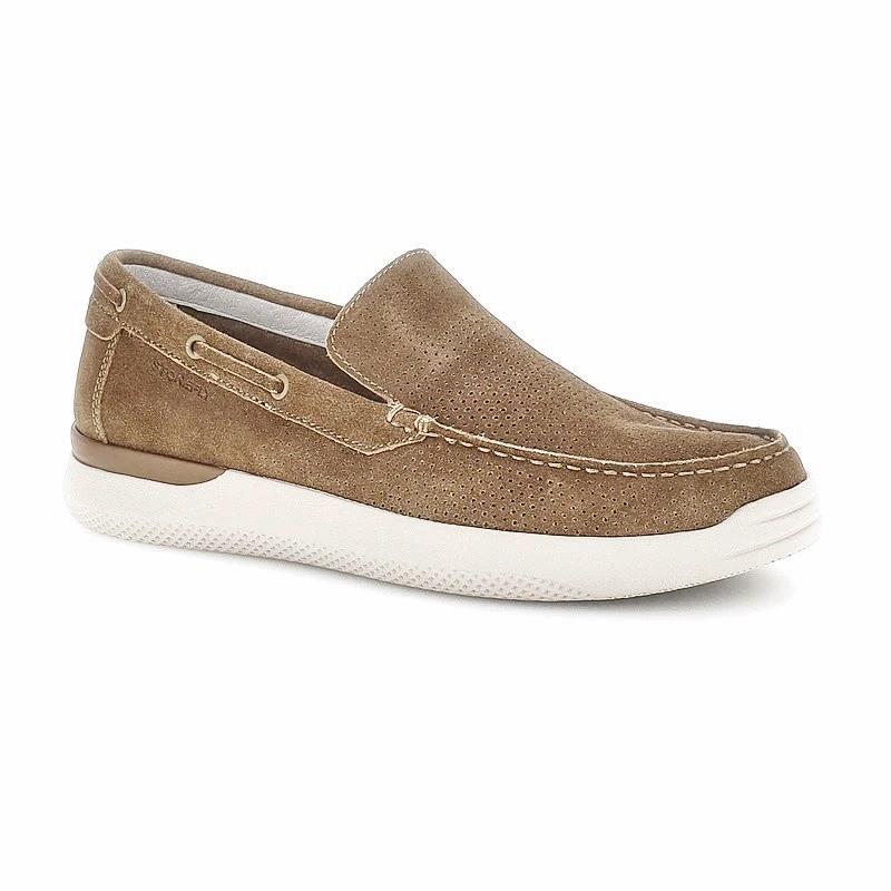 STONEFLY Mocassini Stonefly uomo 2224591d8 custer 16 velour beige pe25 222459 77E CUSTER 16 VELOUR 