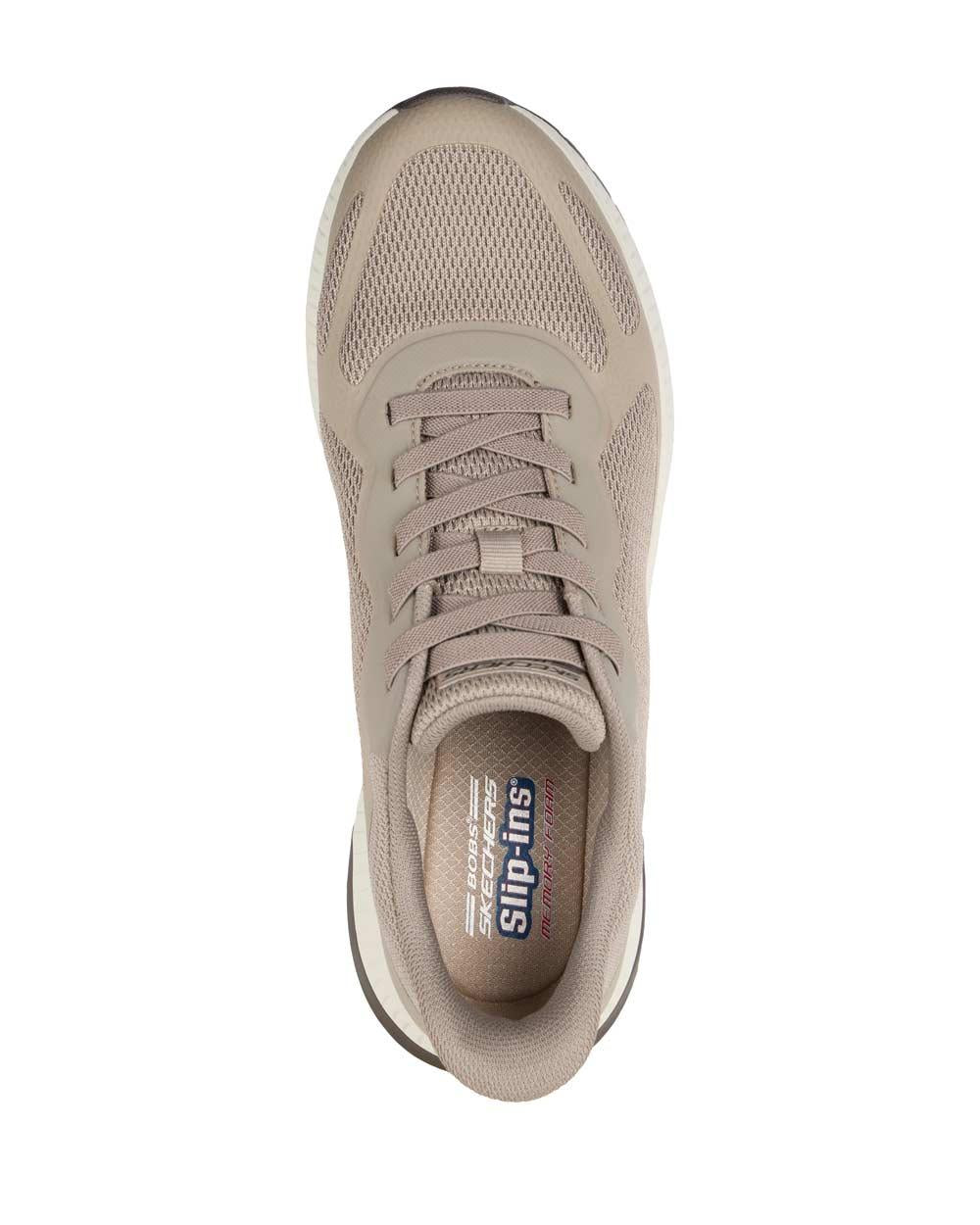 SKECHERS Sneakers Skechers uomo 118423 Bobs taupe scuro 118423 DKTP BOBS SQUAD 4 