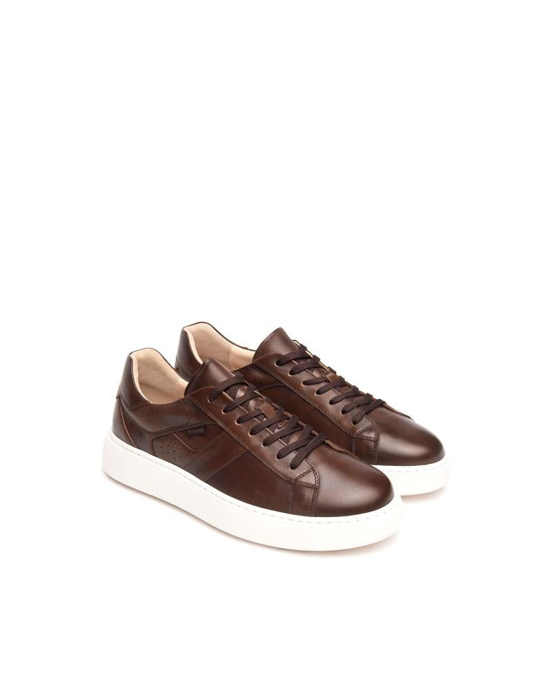 NEROGIARDINI Sneakers nerogiardini uomo e500700u pelle beige scuro p25 E500700U 412 DELAVATO BEIGE 