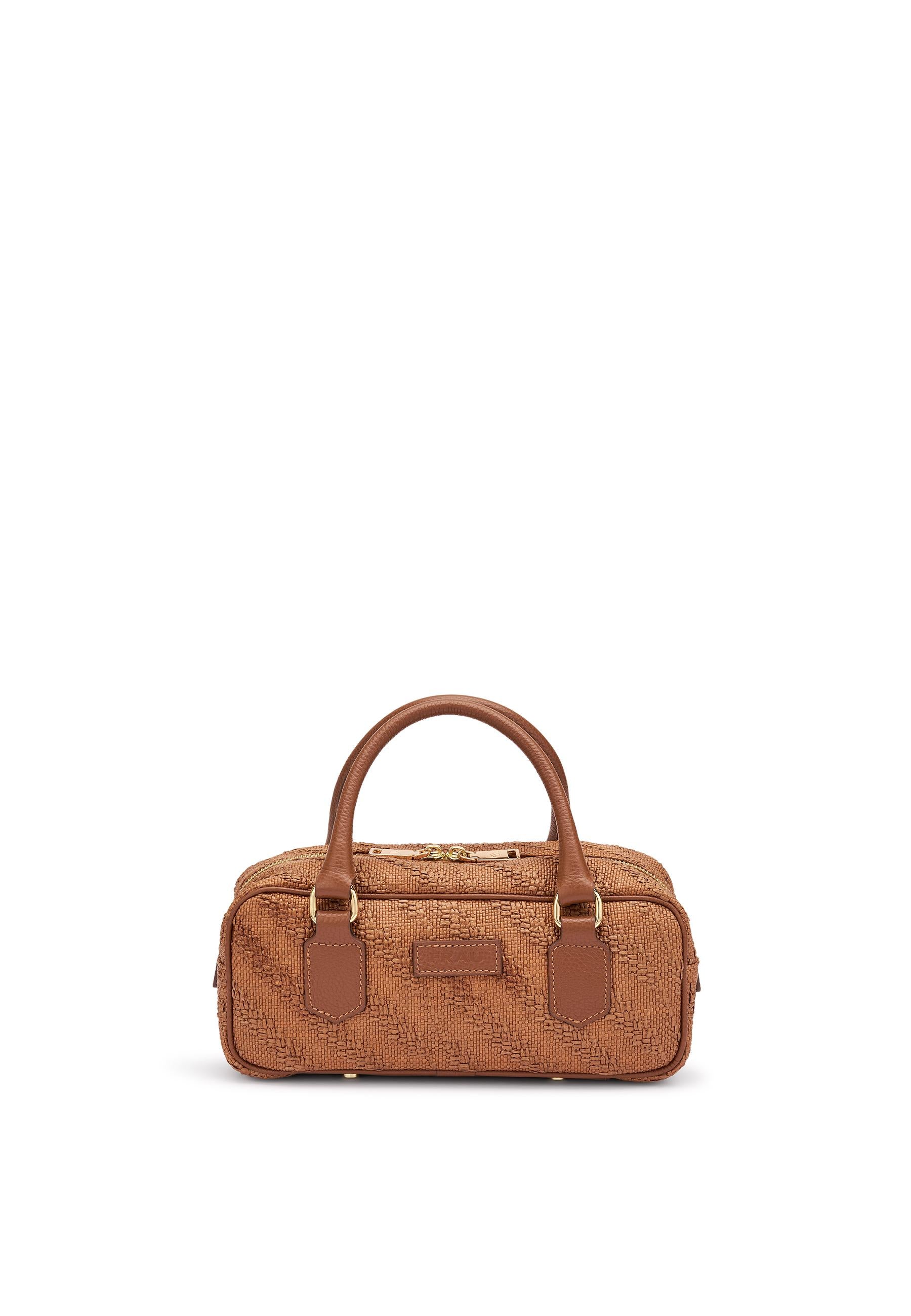 FRAU Borsa frau donna 94f5 ear caramello rafia B354 EAR CARAMELLO 