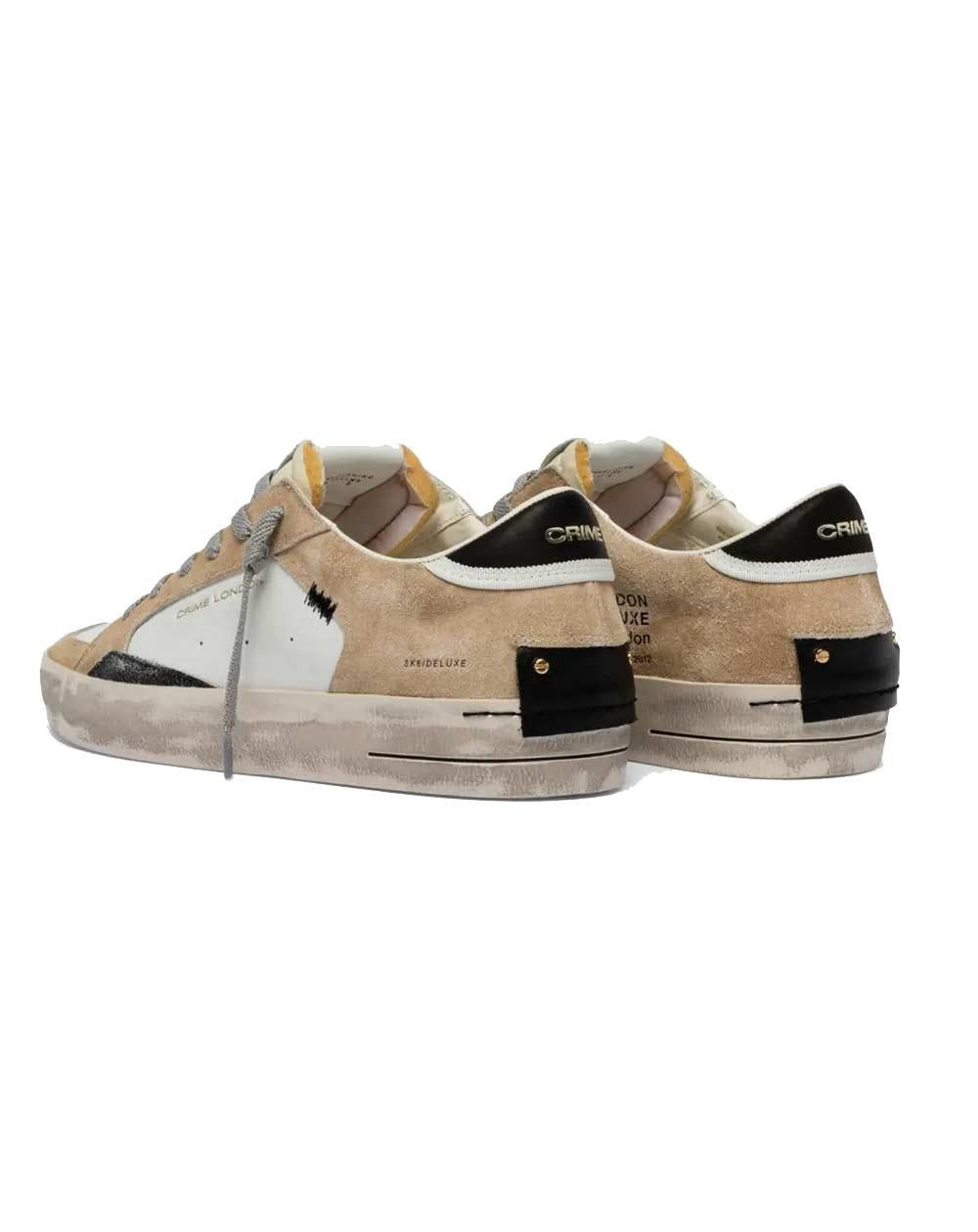 CRIME LONDON Sneakers Crime London uomo SK8 deluxe bianche 19109PP8 15 SK8 DELUXE 