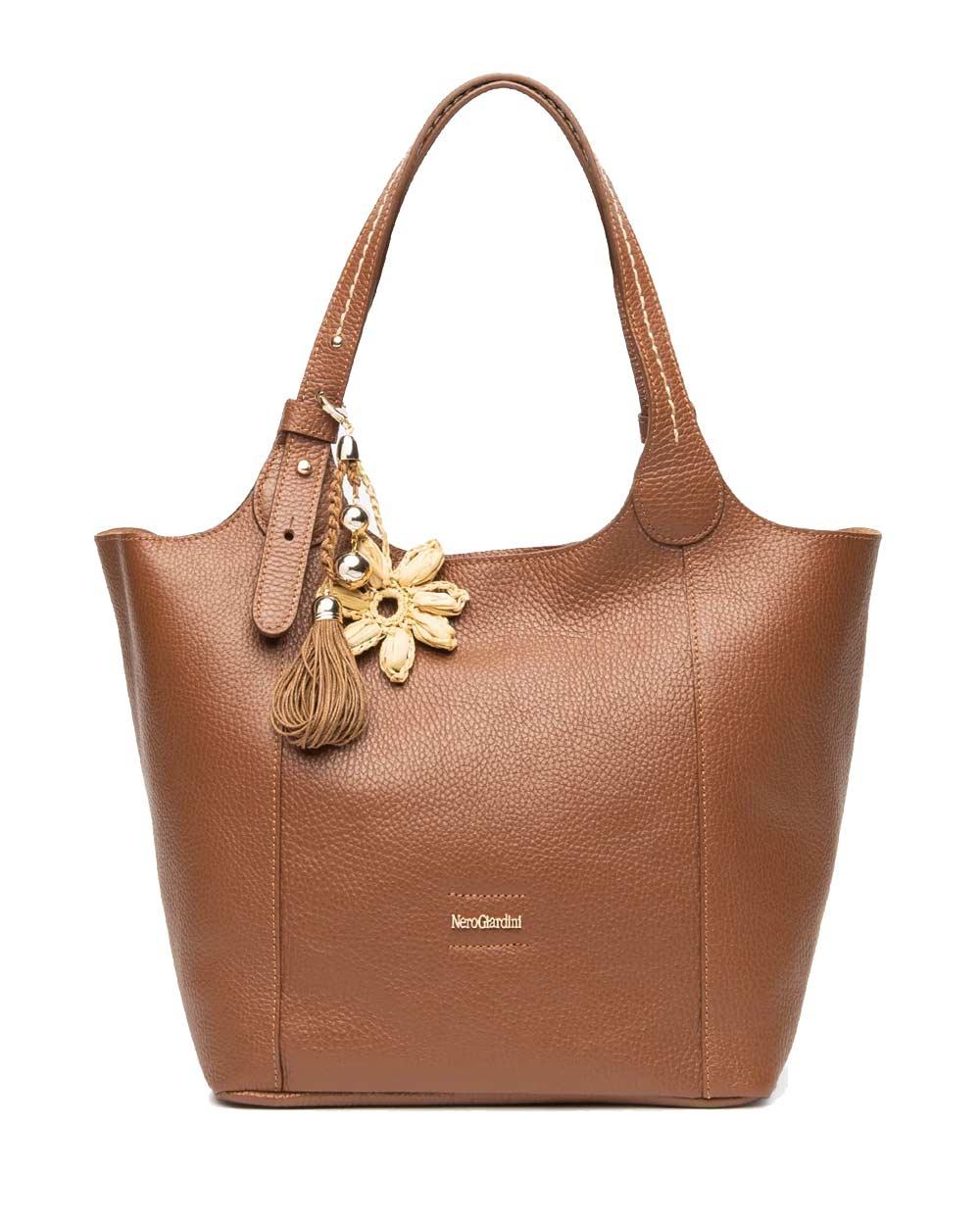 NEROGIARDINI BORSE Borsa Nerogiardini donna E644141D cuoio <BR/> E644141D 400 DOLLARO CUOIO 