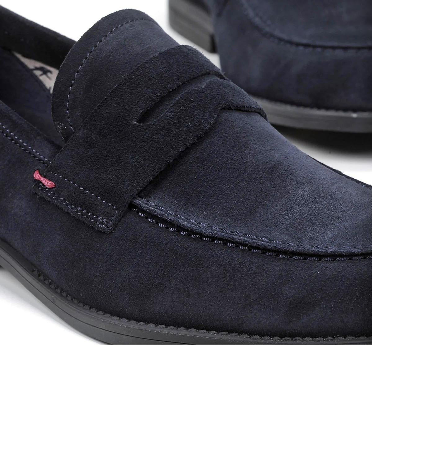 FLUCHOS mocassino fluchos henri f0824 blu marino F0824 AFELPADO MARINO 
