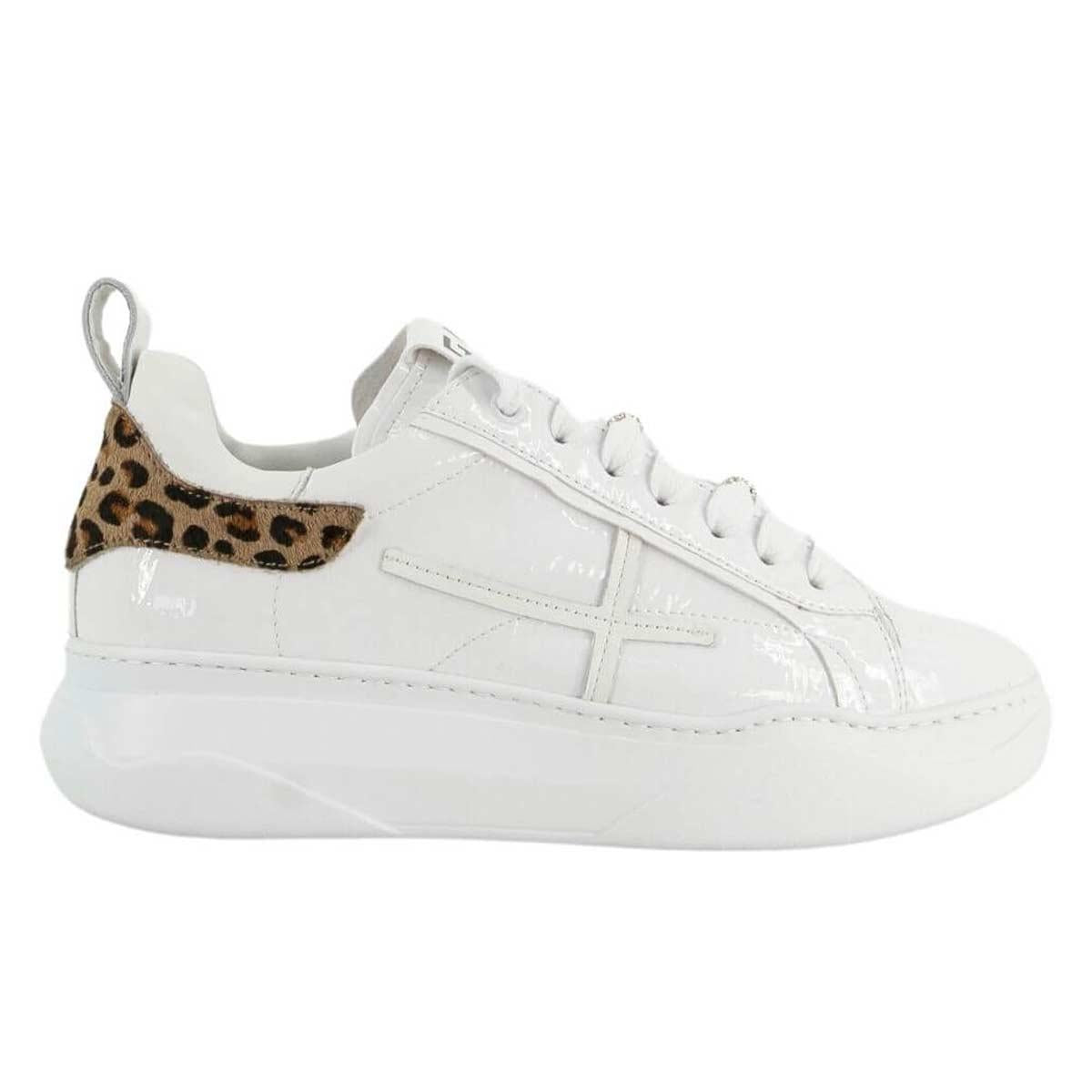 GIO+ Sneakers Gio+ donna Giada 66B bianco lucido<BR/><BR/> GIADA66B COMBI WHITE LEOPARD 