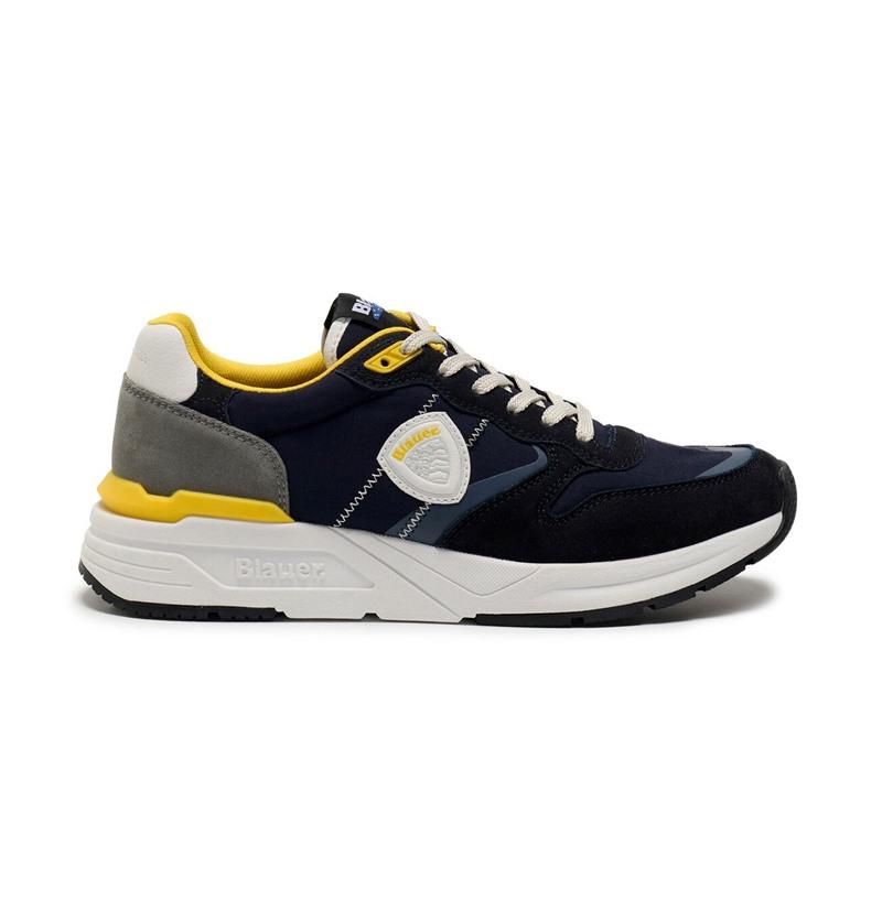 BLAUER Sneakers blauer uomo s5ray01 nyn navy yellow pe25 S5RAY01/NYN NYLON NAVY/YELLOW 