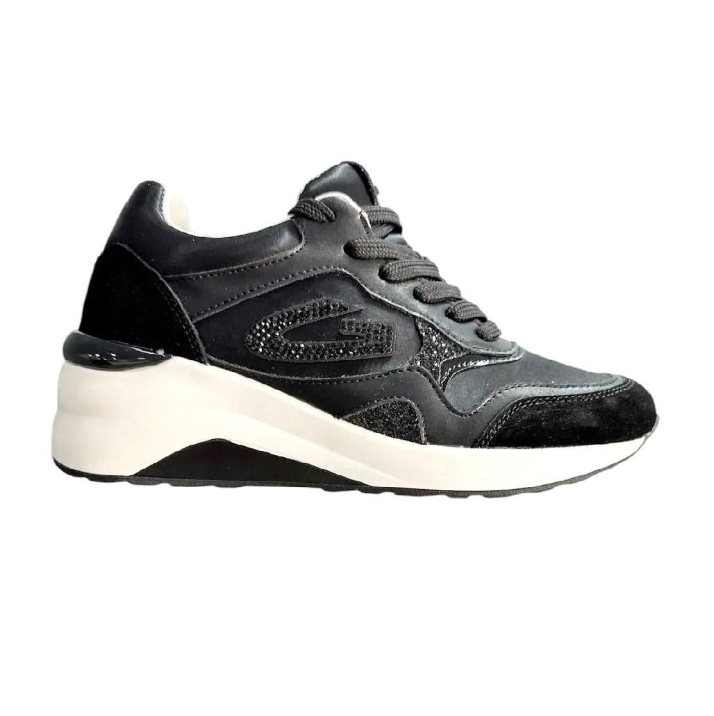 GUARDIANI Sneakers Guardiani donna agw434000 suede glitter AI AGW434000 SUEDE BLACK 