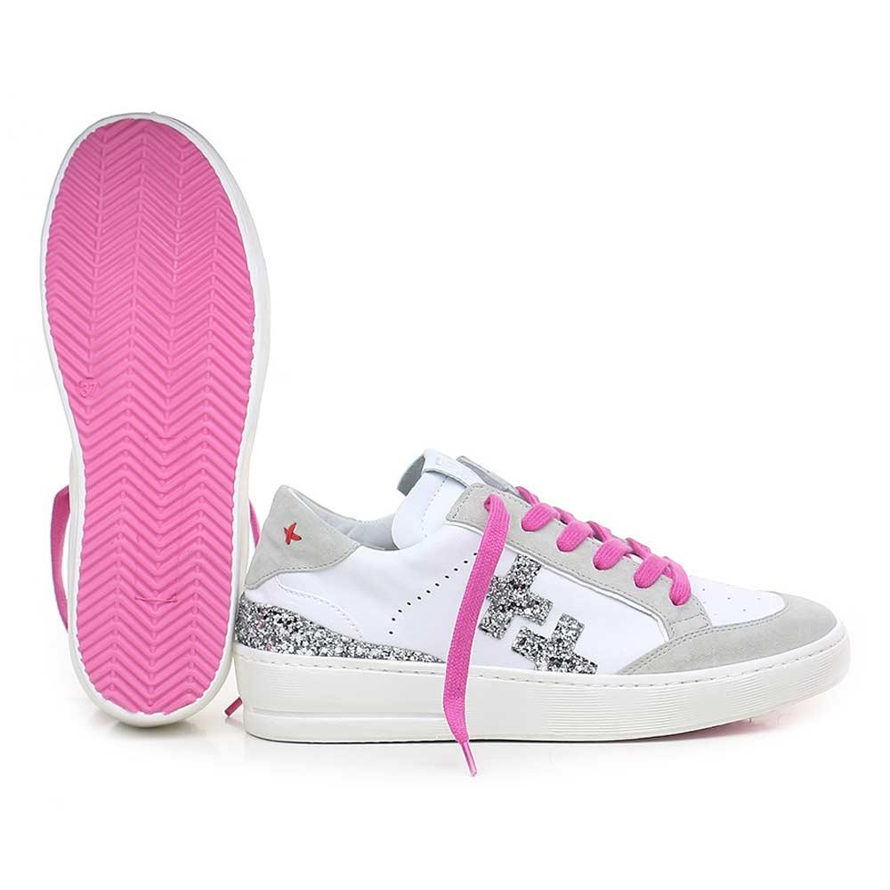 GIO+ Sneakers donna Gio+ Vitto05 bianca <BR/> VITTO05 COMBI ARGENTO 